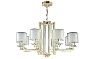 Большая люстра Crystal Lux NICOLAS SP-PL8 GOLD/WHITE
