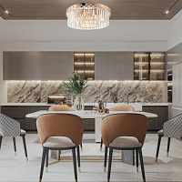 Потолочная хрустальная люстра Arte Milano 378909/8/50/580 GD