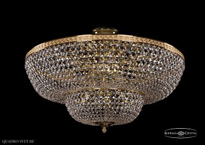 Хрустальная потолочная люстра Bohemia IVELE Crystal 1910/80Z/G