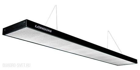 Бильярдный светильник плоский люминесцентный «Longoni Compact» (черная, серебристый отражатель, 287х31х6см) 75.287.01.2