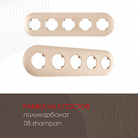 Рамка из поликарбоната на 5 постов 502.08-5.shampan Arte Milano
