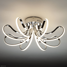 Потолочная светодиодная люстра Eurosvet Lilium 90079/8 хром