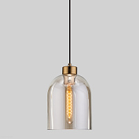 Подвесной светильник со стеклянным плафоном Eurosvet Tandem 50119/1 латунь