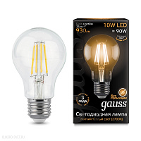 Лампа Gauss LED Filament A60 E27 10Вт 2700K 102802110