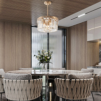 Подвесная хрустальная люстра Arte Milano 378909/5/300/390 GD