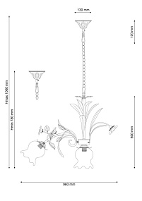 Люстра подвесная LUCIA TUCCI Fiori di rose 184.8.1