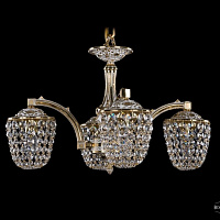 Литая подвесная люстра с хрусталем Bohemia IVELE Crystal 1772/4/150/GW