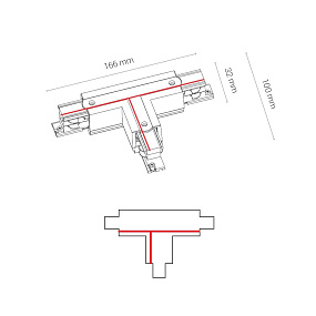 Коннектор T-образный правый 1 для 3-фазного шинопровода Nowodvorski Ctls Power 8242