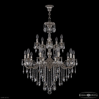 Хрустальная подвесная люстра Bohemia IVELE Crystal 73101/10+5/250/2d B Ni