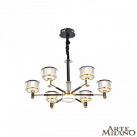 Подвесная светодиодная люстра Arte Milano 276210/6 BK/GD