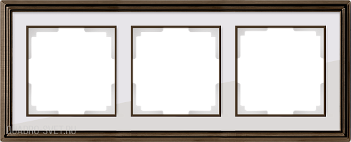 Рамка на 3 поста (бронза/белый) Werkel WL17-Frame-03