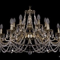 Литая подвесная люстра с хрусталем Bohemia IVELE Crystal 1703/12/320/C/GB