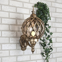 Уличный настенный светильник Elektrostandard Sirius U черное золото