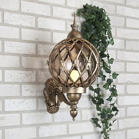 Уличный настенный светильник Elektrostandard Sirius U черное золото