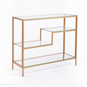 Консольный столик с полкой в прихожую AllConsoles  1011-CG clear