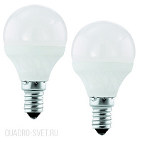Лампа светодиодная P45, 2х4W (Е14), 4000K, 320lm, 2шт. в комплекте EGLO LM_LED_E14 10776