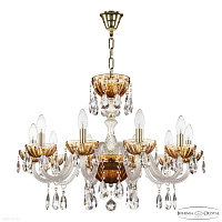 Хрустальная подвесная люстра Bohemia IVELE Crystal 5417/10/240 G Amber/M-1H