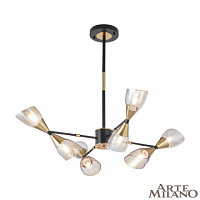 Подвесная люстра Arte Milano 276708/8 BK/GD