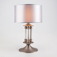 Классическая настольная лампа с абажуром Eurosvet Adagio 01045/1 сатин-никель