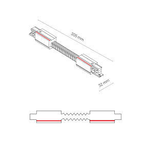 Коннектор прямой гибкий для 3-фазного шинопровода Nowodvorski Ctls Power 8700