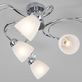 Потолочный светильник со стеклянными плафонами Eurosvet Priya 30169/6 хром