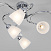Потолочный светильник со стеклянными плафонами Eurosvet Priya 30169/6 хром