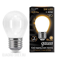 Лампа Gauss Filament Шар 5W 420lm 2700К Е27 105202105