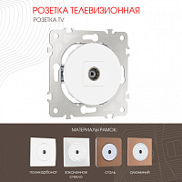 Розетка TV 202.43-1.white Arte Milano