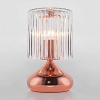 Настольная лампа со стеклянным абажуром Eurosvet Bulbo 01068/1 розовое золото