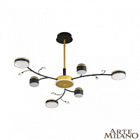 Потолочная светодиодная люстра Arte Milano 276240/6+1 BK/GD