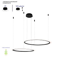 Подвесная светодиодная люстра Crystal Lux MANZANA SP53W LED BLACK