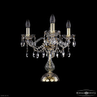 Настольная лампа с хрусталем Bohemia IVELE Crystal 1413L/3/141-39 G