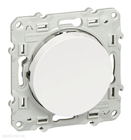 Выключатель 1-клавишный Schneider Electric ODACE, скрытый монтаж, белый S52R201