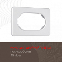 Рамка из поликарбоната для двойной розетки 502.15-double.silver Arte Milano