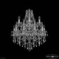 Хрустальная подвесная люстра Bohemia IVELE Crystal 1415/10+5/200/2d Ni