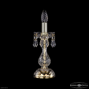 Настольная лампа с хрусталем Bohemia IVELE Crystal 1403L/1-27 G