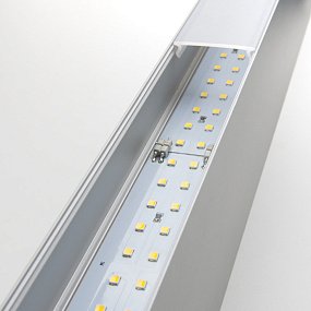 Линейный светодиодный накладной двусторонний светильник 103см 40Вт 6500K матовое серебро Elektrostan