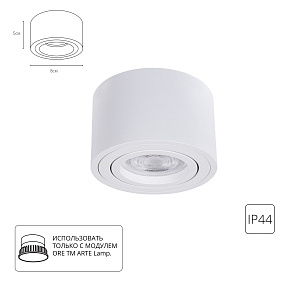 Накладной светодиодный светильник Arte Lamp UNITO A0550PL-1WH