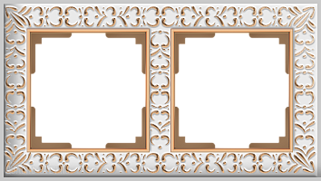 Рамка на 2 поста (белое золото) Werkel WL07-Frame-02