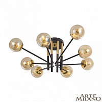 Потолочная люстра Arte Milano 273708/8 BK/GD