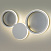 Настенный светодиодный светильник Eurosvet Rings 40141/1 LED серебро 13W