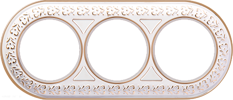 Рамка на 3 поста (белое золото) Werkel WL70-frame-03