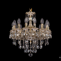 Литая подвесная люстра с хрусталем Bohemia IVELE Crystal 1707/14/125/B/GW