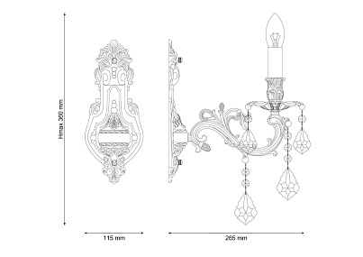 Бра LUCIA TUCCI BARLETTA W122.1 antique