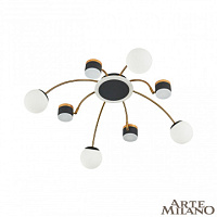 Потолочная светодиодная люстра Arte Milano 271040/8 BK/GD