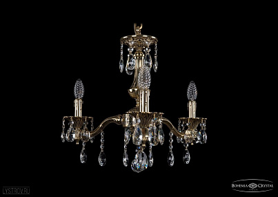 Литая подвесная люстра с хрусталем Bohemia IVELE Crystal 1710/3/160/A/GB